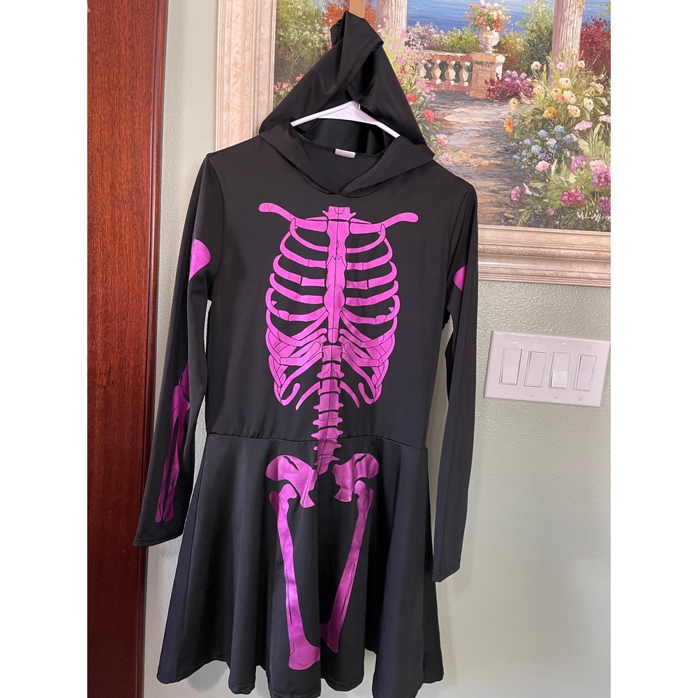 Spirit Halloween Costume Skeleton Graphic Dress Women's L Large Used - Picture 10 of 10